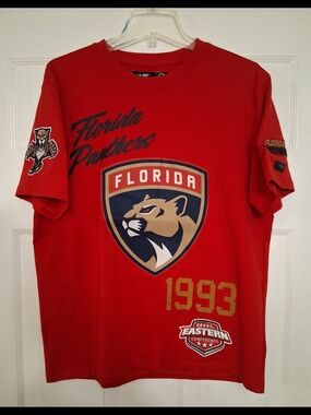 Florida Panthers Red Graphic Short Sleeve Tee- Pro Standard